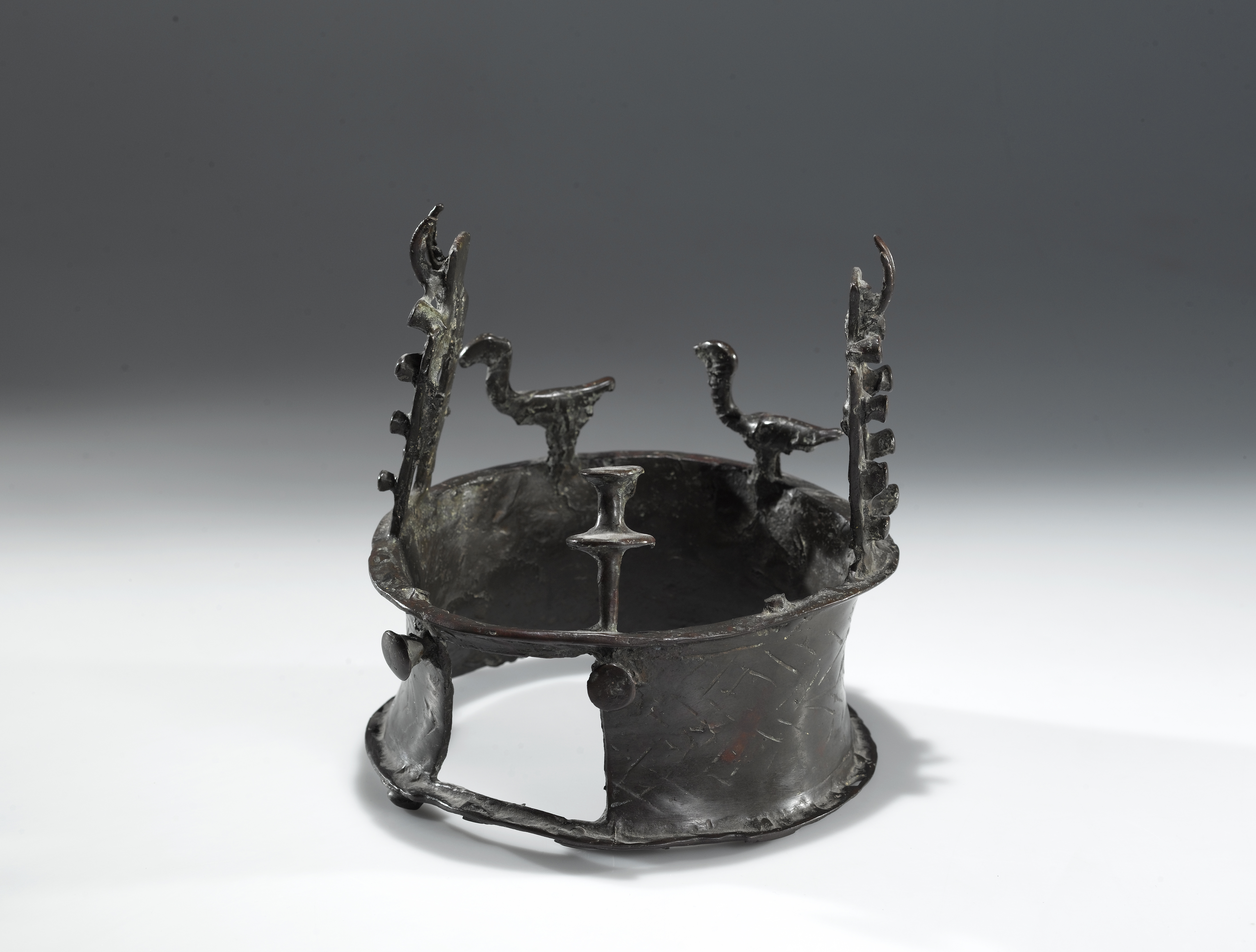 Copper crown with Building-Façade Decoration and Vultures, 4500–3600 BCE