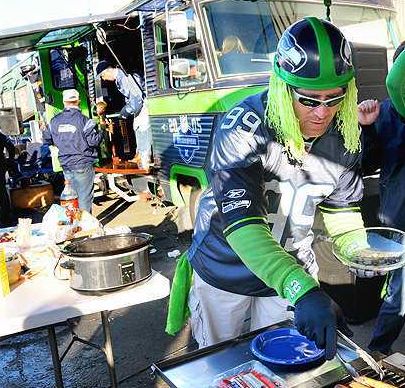Tailgaters at a Seattle Seahawks game.