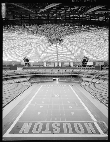 Panoramic view of the interior of the Astrodome stadium