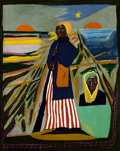 Harriet Tubman, oil on paperboard by William H. Johnson, about 1945.