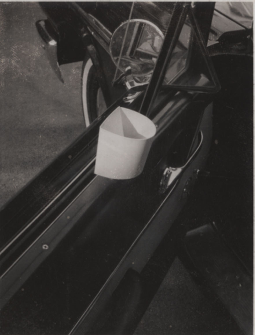 Archival photo of an early cup holder