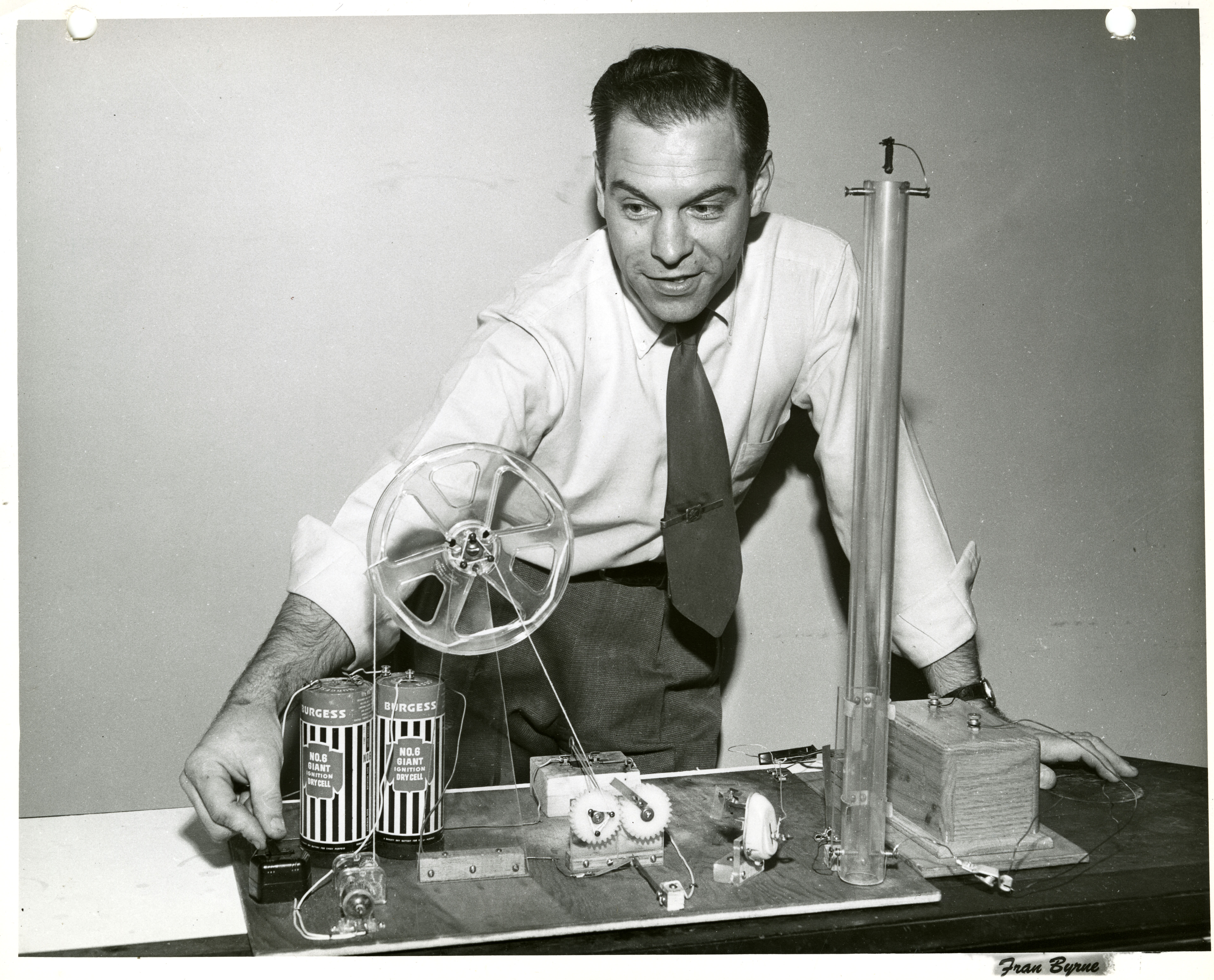 Mr. Wizard with experiment, circa 1950s. (AC1326-0000039)