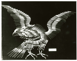 American eagle made of knives and forks by L. Herder & Son, undated