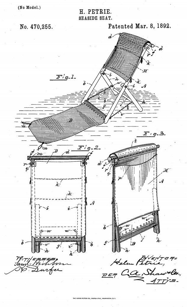 Image of patent for seaside seat