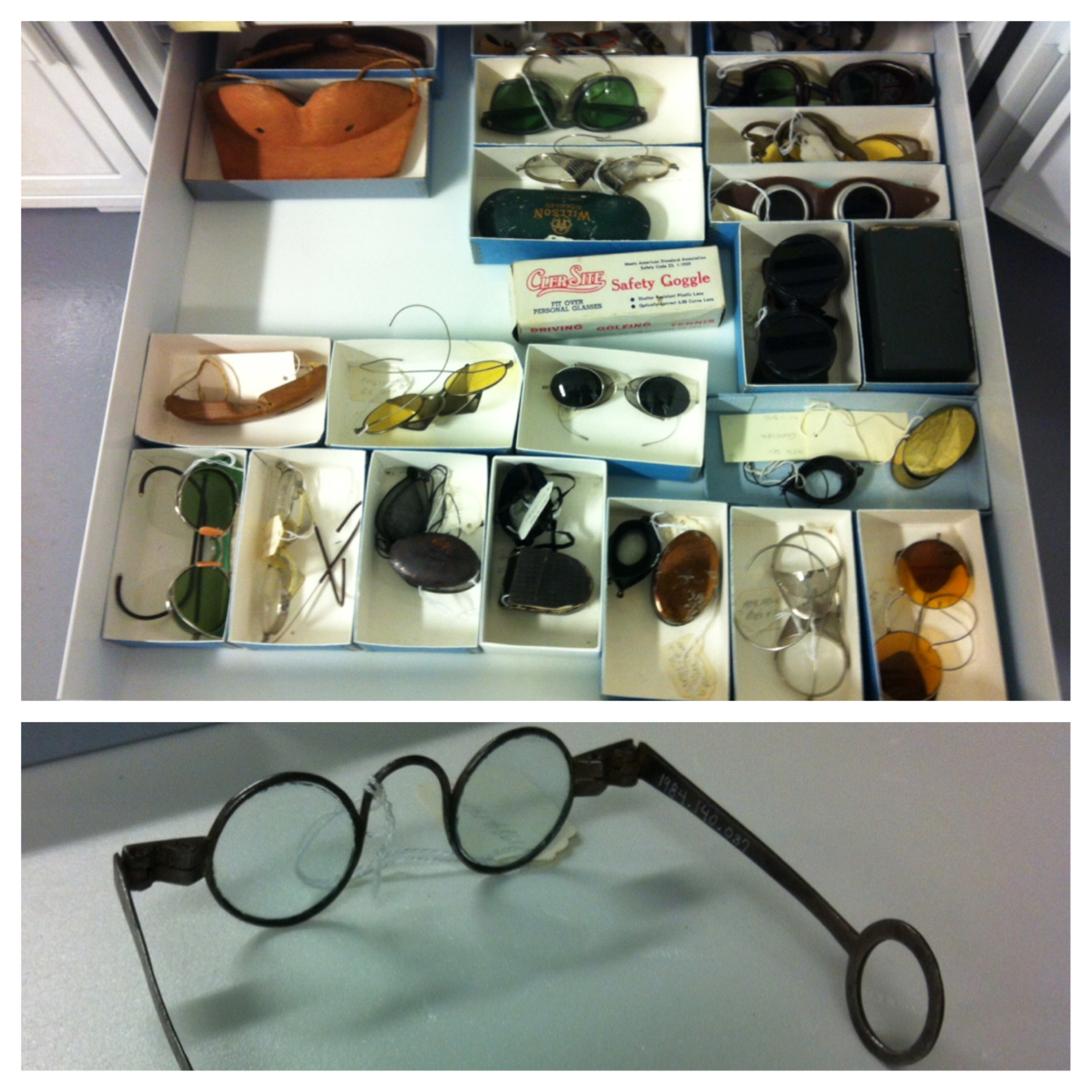 A large collection of eyeglasses from the Medical Collections
