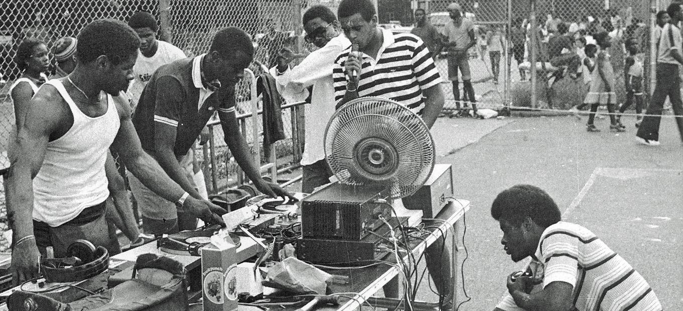 Hip-hop gathering in a park in the Bronx