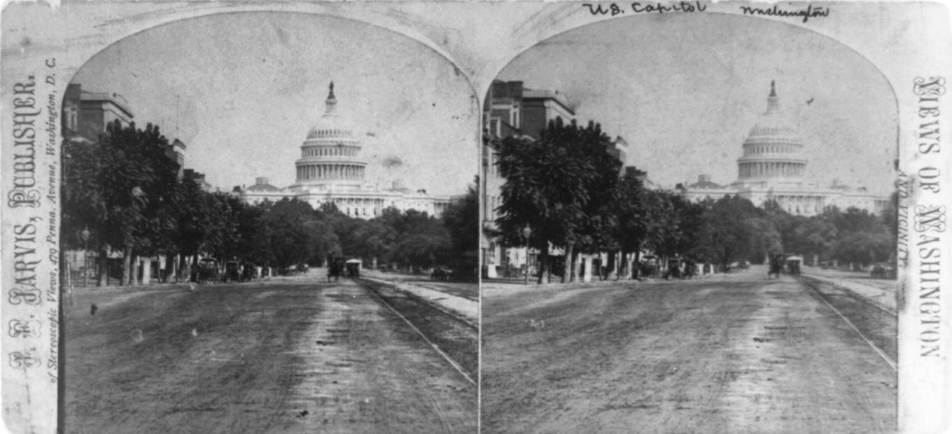 Historic view of the Capitol and the National Mall