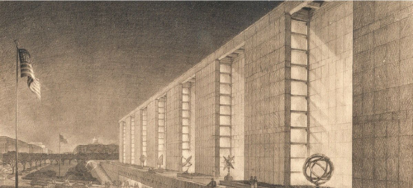 Design rendering of the Museum of History and Technology, now the National Museum of American History.