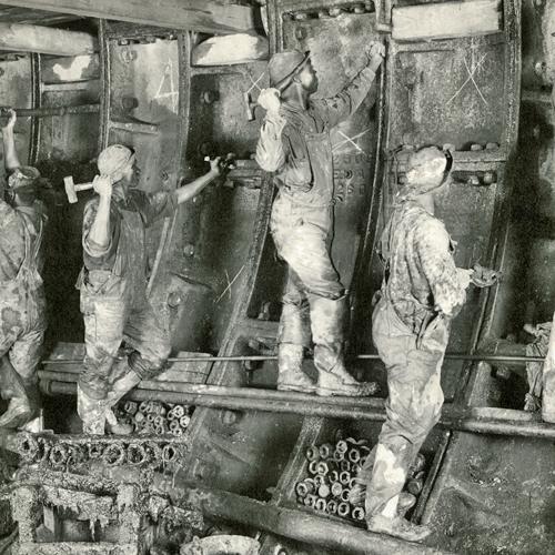 Men working inside the tunnel