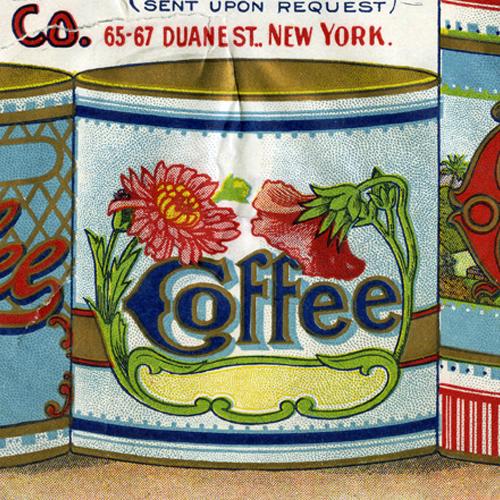 Lithographed color coffee labels by Price Bros. and Co.