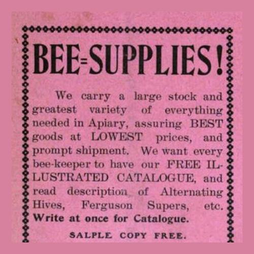 Kretchmer company print ad for bee supplies