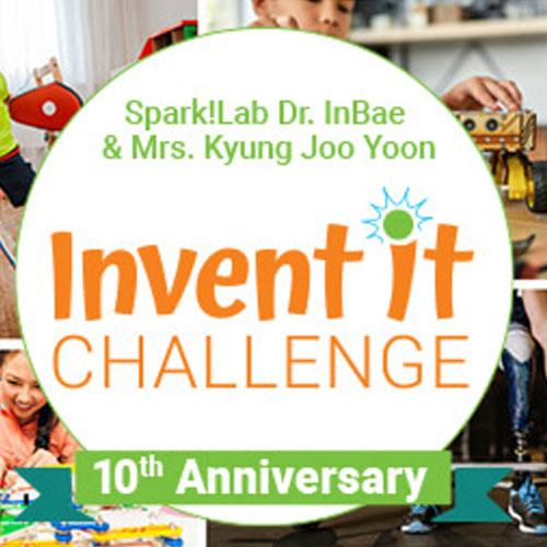 10th Annual Spark!Lab Dr. InBae and Mrs. Kyung Joo Yoon Invent It Challenge logo text.